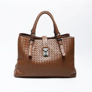 Bottega Veneta Intrecciato Large Rome Handbag Brown